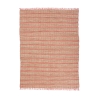 Tapis ethnique pour salon 200x300 cm en jute et coton rose Ruanda Promotion