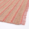 Tapis ethnique pour salon 200x300 cm en jute et coton rose Ruanda Vente