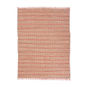 Tapis de salon 160x230 cm en jute et coton rose fait main Ruanda Promotion