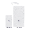Lot de 2 serviettes de bain en éponge de coton 110x60 et 60x40 Denver 