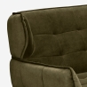 Canapé 2 places design en tissu velours style capitonné Vaaru Remises