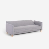 Canapé-lit 3 places inclinable clic-clac en tissu beige Gamma Offre