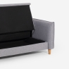 Canapé-lit 3 places inclinable clic-clac en tissu beige Gamma Réductions
