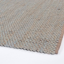 Tapis rectangulaire 200x300 pour salon en jute et coton bleu Ruanda Vente