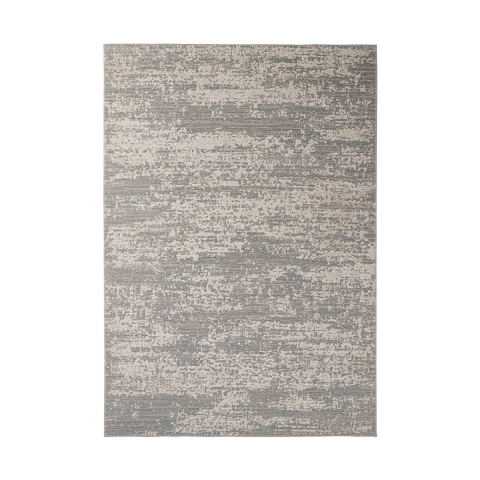 Tapis moderne pour salon 160x230 en polyester bleu crème Silva Promotion