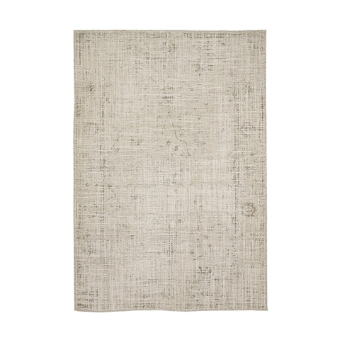 Tapis de salon cuisine 200x290cm beige en viscose et laine Arena Promotion