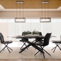 Tapis de salon cuisine 200x290cm beige en viscose et laine Arena Remises