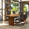 Tapis de salon cuisine 200x290cm beige en viscose et laine Arena Réductions