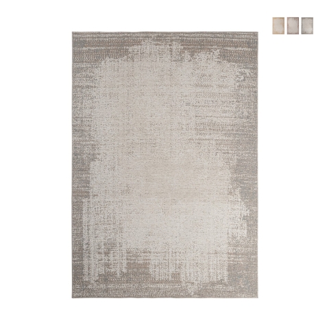 Tapis moderne 200x290cm salon cuisine en jute et polyester Silva Promotion