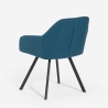 Chaise Rakna en tissu avec accoudoirs pour salle à manger et cuisine Vente