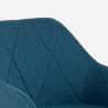 Chaise Rakna en tissu avec accoudoirs pour salle à manger et cuisine Choix
