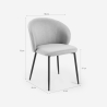 Chaise moderne pour salle à manger et cuisine en tissu design Kadim 