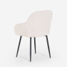 Chaise moderne en velours chenille avec accoudoirs pour salle à manger cuisine Daiva Vente