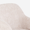 Chaise moderne en velours chenille avec accoudoirs pour salle à manger cuisine Daiva Choix