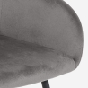 Chaise fauteuil en velours avec accoudoirs pour salle à manger Karta Choix