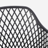 Chaise de cuisine moderne design en polypropylène avec accoudoirs Vetra Dimensions
