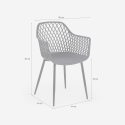 Chaise de cuisine moderne design en polypropylène avec accoudoirs Vetra 
