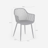 Chaise de cuisine moderne design en polypropylène avec accoudoirs Vetra 