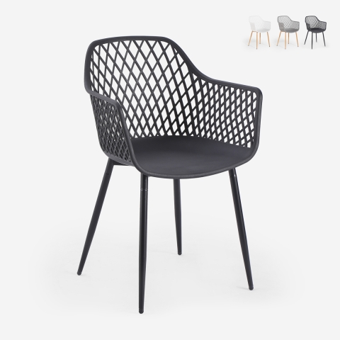 Chaise de cuisine moderne design en polypropylène avec accoudoirs Vetra Promotion