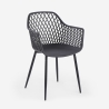 Chaise de cuisine moderne design en polypropylène avec accoudoirs Vetra 