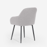 Fauteuil moderne en tissu rembourré avec accoudoirs Rikku Vente