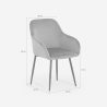 Fauteuil moderne en tissu rembourré avec accoudoirs Rikku Caractéristiques