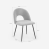 Chaise élégante rembourrée en tissu pour salon salle à manger Sarwa Caractéristiques