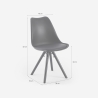 Chaise moderne pour salle à manger et cuisine style nordique Dorva Caractéristiques