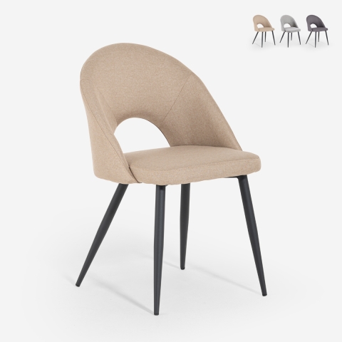 Chaise design élégante rembourrée pour cuisine et salle à manger Jarla Promotion