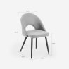 Chaise design élégante rembourrée pour cuisine et salle à manger Jarla 