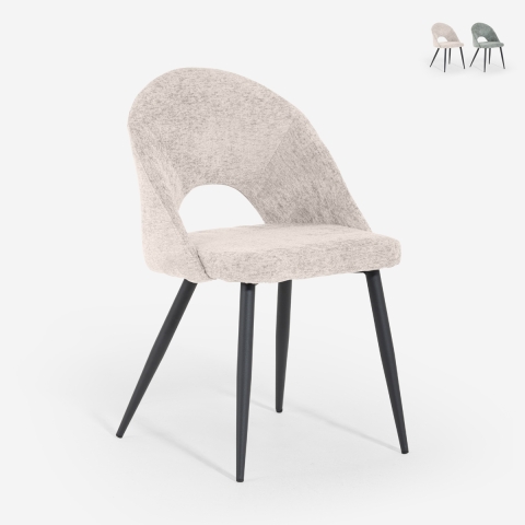 Chaise moderne en chenille pour cuisine salon salle à manger Lotur Promotion