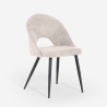 Chaise moderne en chenille pour cuisine salon salle à manger Lotur Réductions