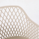 Chaise moderne d'extérieur pour jardin avec accoudoirs en polypropylène Tzura 