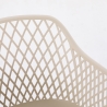 Chaise moderne d'extérieur pour jardin avec accoudoirs en polypropylène Tzura 