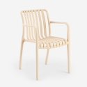 Chaise moderne avec accoudoirs en polypropylène pour jardin extérieur Simao Remises