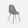 Chaise élégante en polypropylène pour cuisine et salle à manger Lusar Caractéristiques
