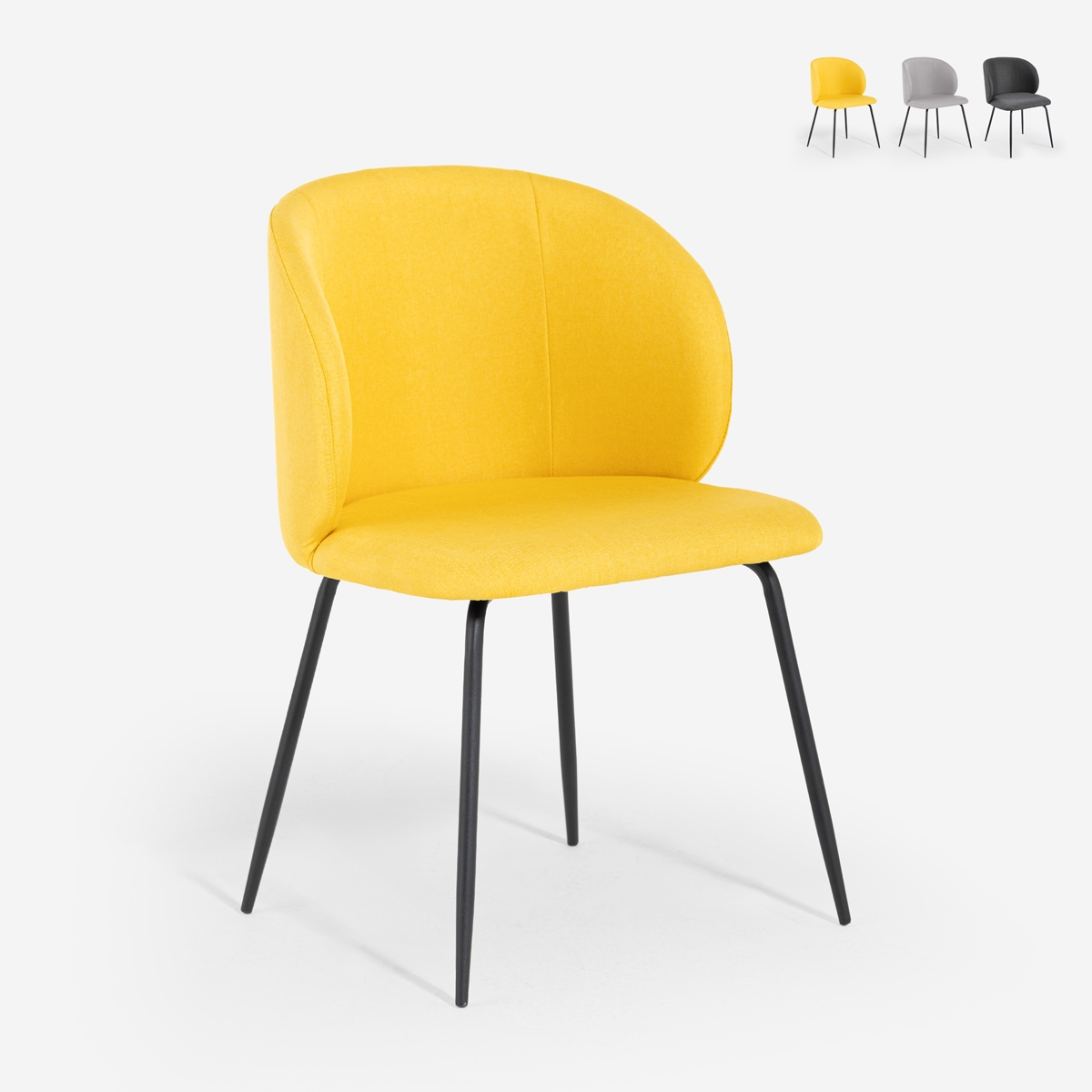 Chaise rembourrée élégante en tissu pour cuisine et salle à manger Kasva Promotion Chaise rembourrée élégante en tissu pour cuisine et salle à manger Kasva Promotion