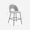 Tabouret de bar moderne avec dossier en tissu Tiren pour bar et cuisine Prix