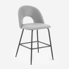Tabouret de bar moderne avec dossier en tissu Tiren pour bar et cuisine Choix