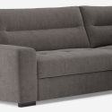 Canapé d'angle 3 places moderne en tissu avec méridienne à droite Rocca Remises