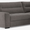 Canapé d'angle 3 places moderne en tissu avec méridienne à droite Rocca Remises