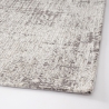 Tapis salon 155x230 cm moderne chenille polyester gris argent Suri Vente