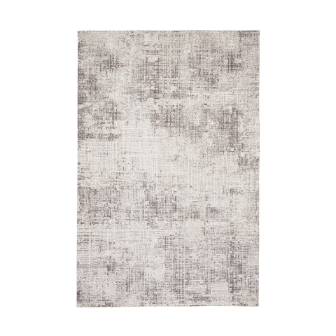 Tapis de salon rectangulaire moderne 155x230cm gris argenté Suri Promotion