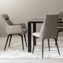 Tapis de salon rectangulaire moderne 155x230cm gris argenté Suri Catalogue