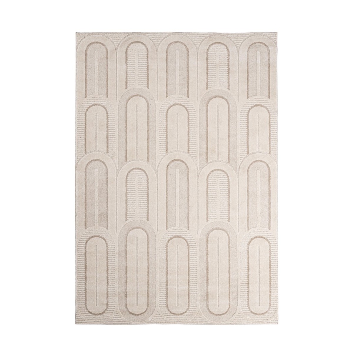Tapis moderne 200x290 cm pour salon chambre à coucher crème gris Zina Promotion Tapis moderne 200x290 cm pour salon chambre à coucher crème gris Zina Promotion