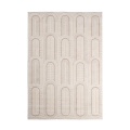 Tapis moderne 200x290 cm pour salon chambre à coucher crème gris Zina Promotion