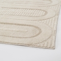 Tapis moderne 200x290 cm pour salon chambre à coucher crème gris Zina Vente