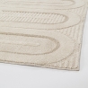 Tapis moderne 200x290 cm pour salon chambre à coucher crème gris Zina Vente