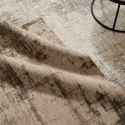 Tapis de salon moderne 200x290cm gris en chenille et polyester Yuno Offre