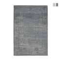 Tapis de salon moderne 160x230cm bleu beige en viscose laine Arena Promotion
